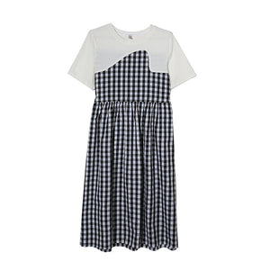 Plaid Stitch Maternity Dress: The Perfect Blend of Style and Comfort
