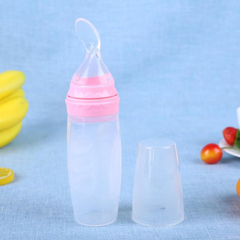 Baby Squeeze Feeding Spoon Soft Silicone