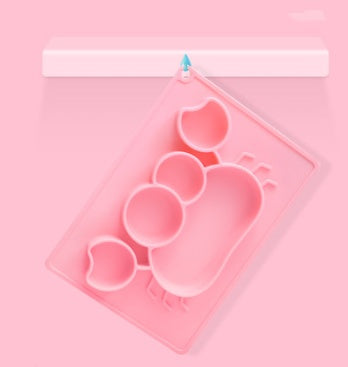 Baby Silicone Suction Bowl Cartoon Feeding Dish