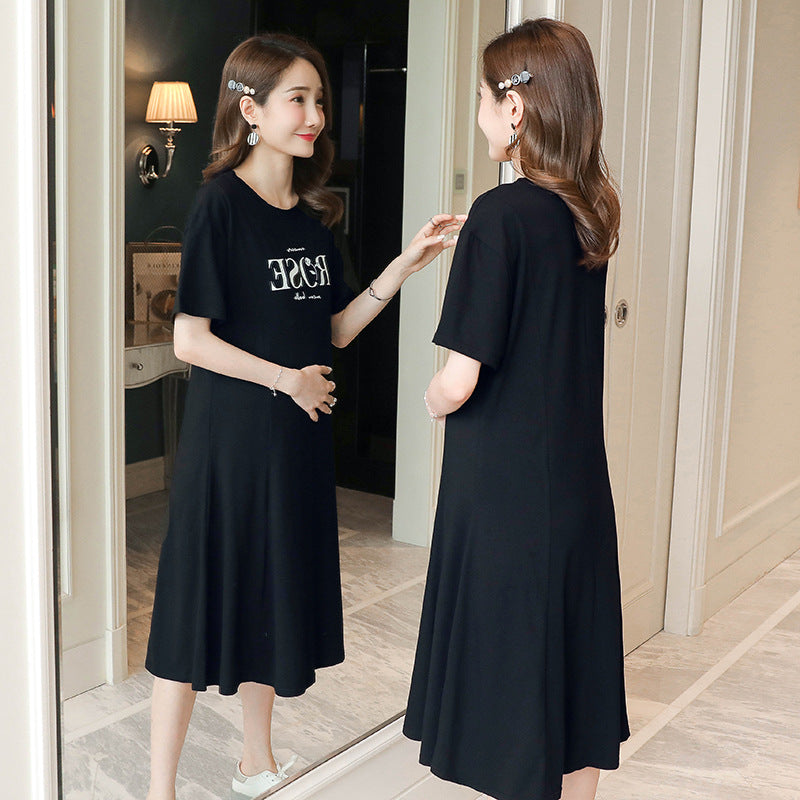 Maternity Short Sleeve Dress Comfortable Pregnancy Wear