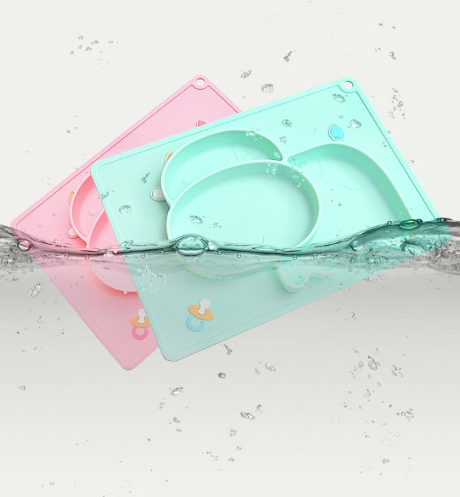 Baby Silicone Suction Bowl Cartoon Feeding Dish