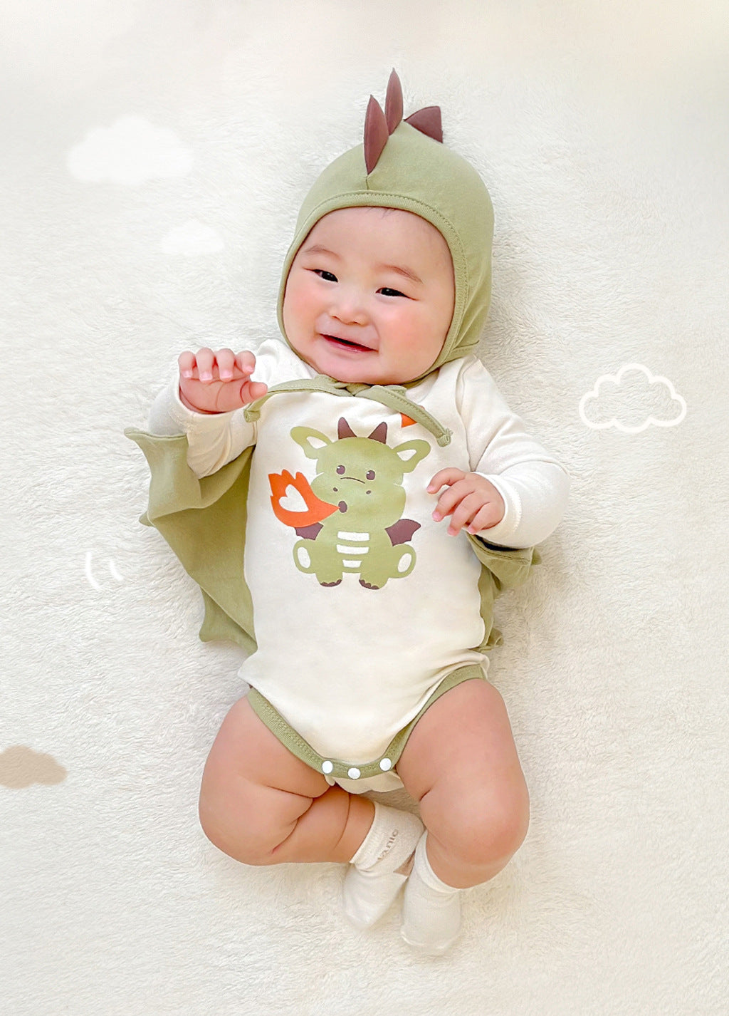 Baby Dragon Print Romper