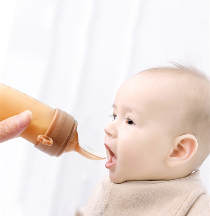 Baby Rice Cereal Feeding Spoon Portable Bottle