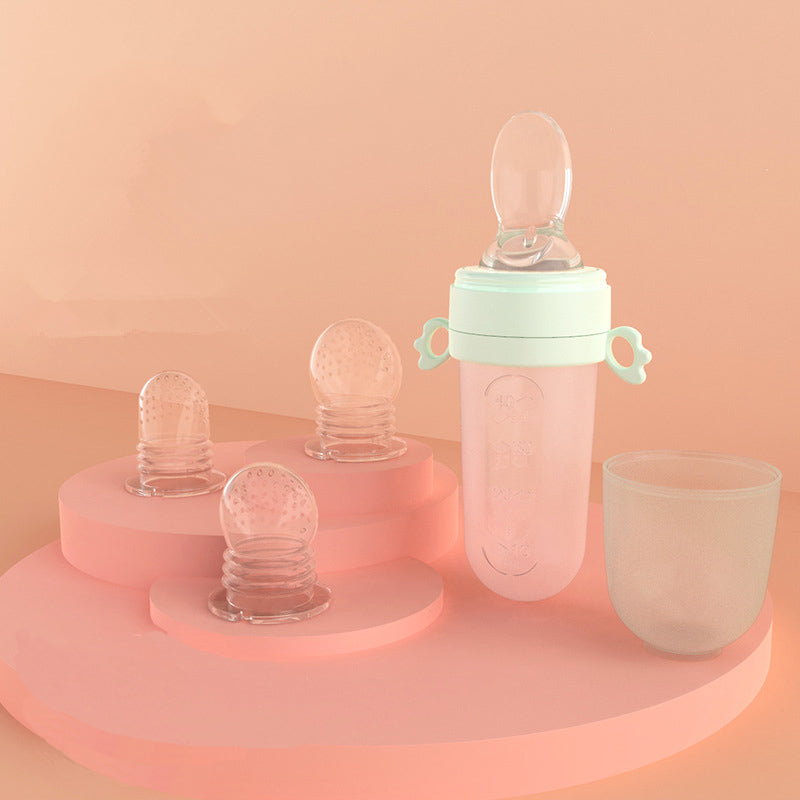 Baby Rice Cereal Feeding Spoon Portable Bottle