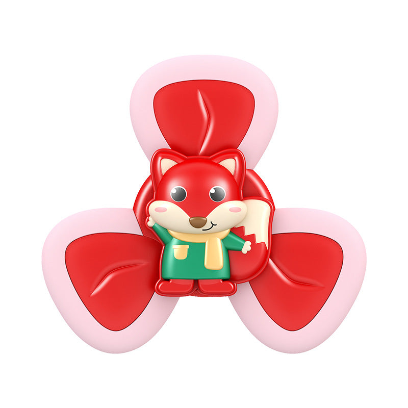 Spinning Top Baby Bath Toy with Suction Cup Teether