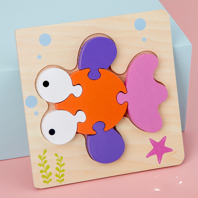 Baby Wooden 3D Puzzle Tangram Shapes Learning Toy