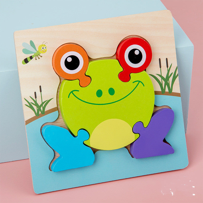 Baby Wooden 3D Puzzle Tangram Shapes Learning Toy