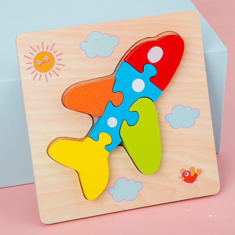 Baby Wooden 3D Puzzle Tangram Shapes Learning Toy