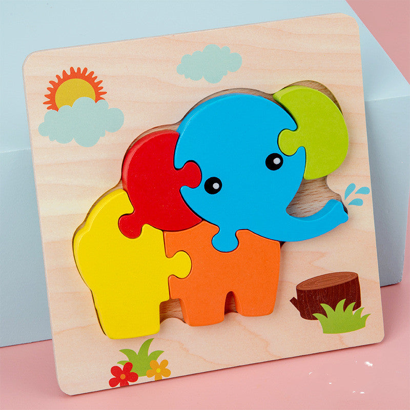 Baby Wooden 3D Puzzle Tangram Shapes Learning Toy