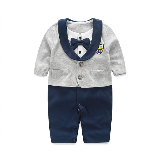 Baby Spring Autumn Long Sleeve Gentleman Romper