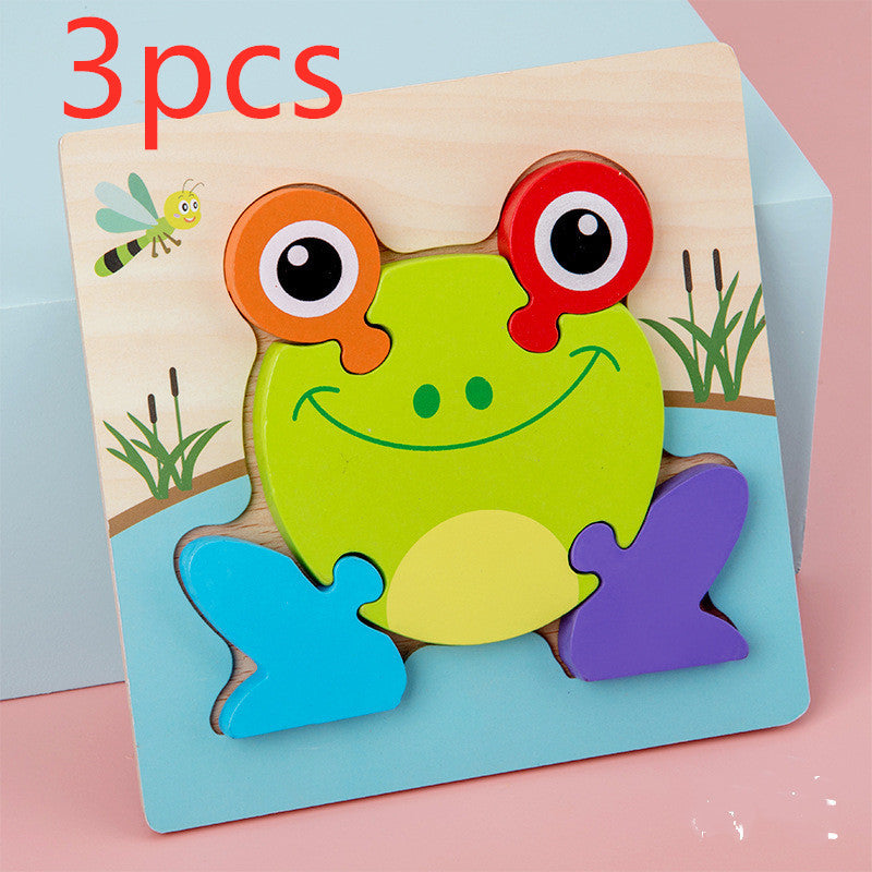 Baby Wooden 3D Puzzle Tangram Shapes Learning Toy
