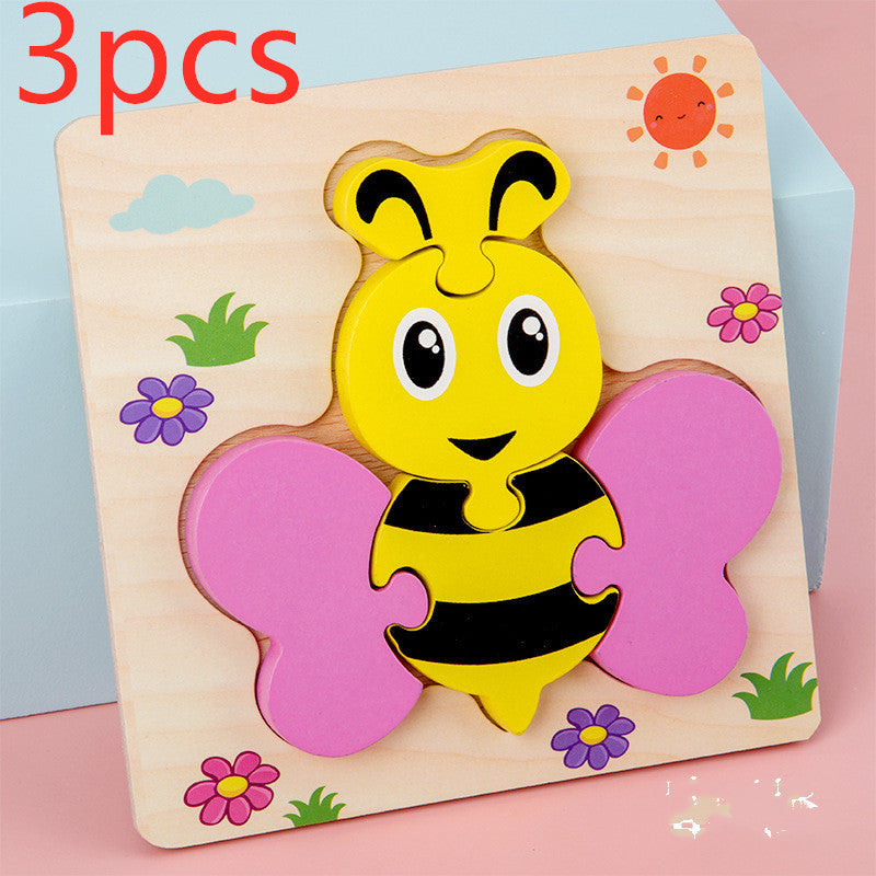 Baby Wooden 3D Puzzle Tangram Shapes Learning Toy