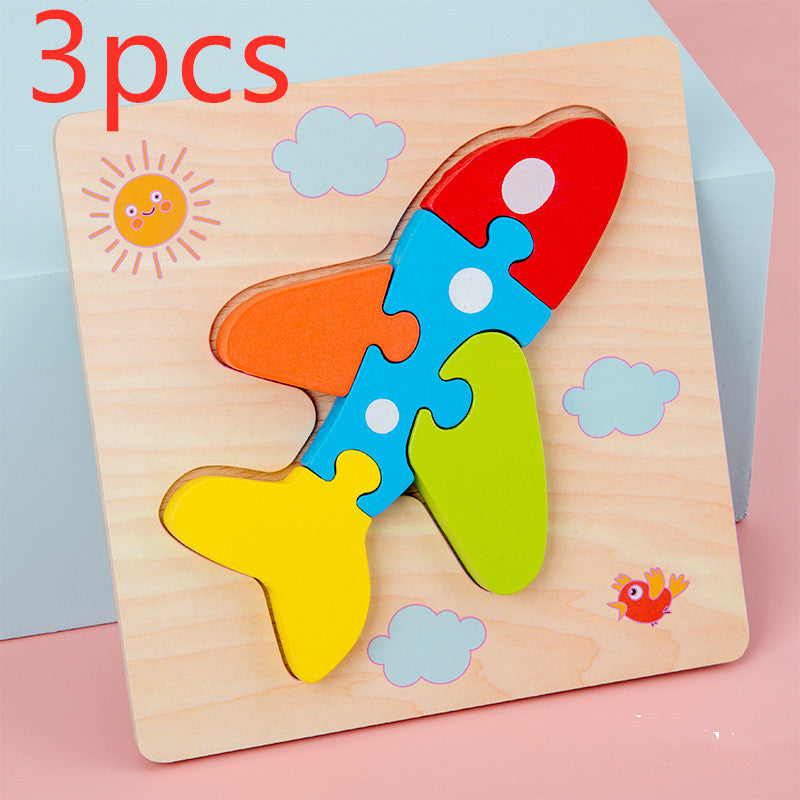 Baby Wooden 3D Puzzle Tangram Shapes Learning Toy