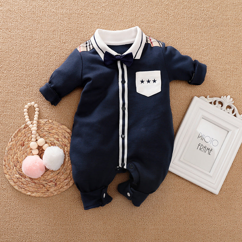 Baby Long Sleeve Gentleman Romper