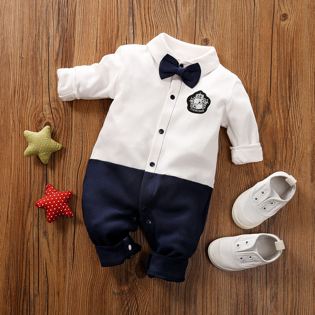Baby Long Sleeve Gentleman Romper