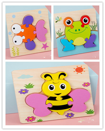 Baby Wooden 3D Puzzle Tangram Shapes Learning Toy
