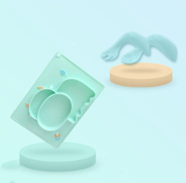 Baby Silicone Suction Bowl Cartoon Feeding Dish