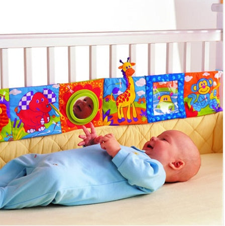 Baby Cloth Book Knowledge Around Colorful Bed Bumper Toy