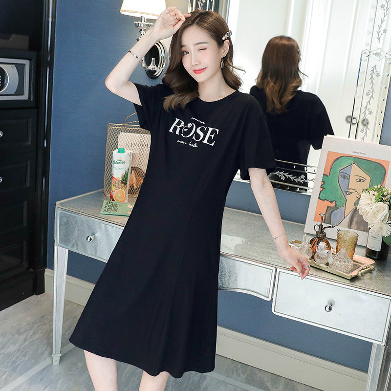 Maternity Short Sleeve Dress Comfortable Pregnancy Wear