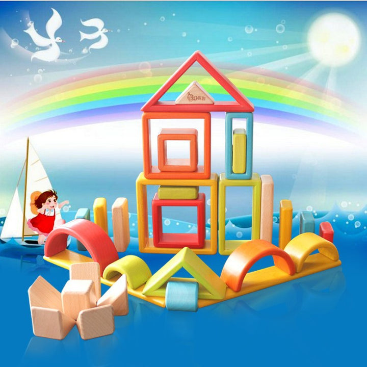 Rainbow Building Blocks Creative Baby Educational Toy