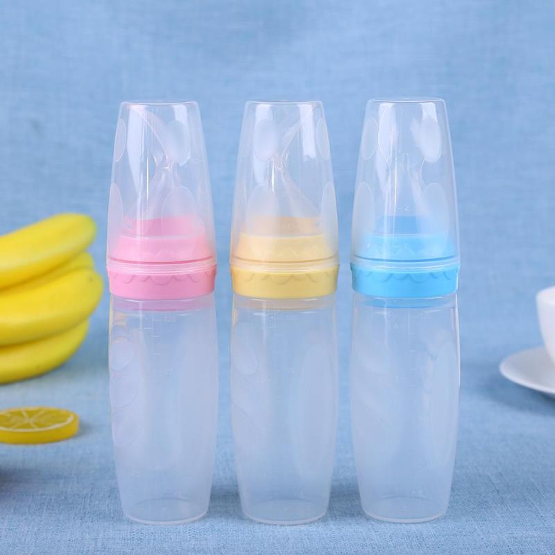 Baby Squeeze Feeding Spoon Soft Silicone