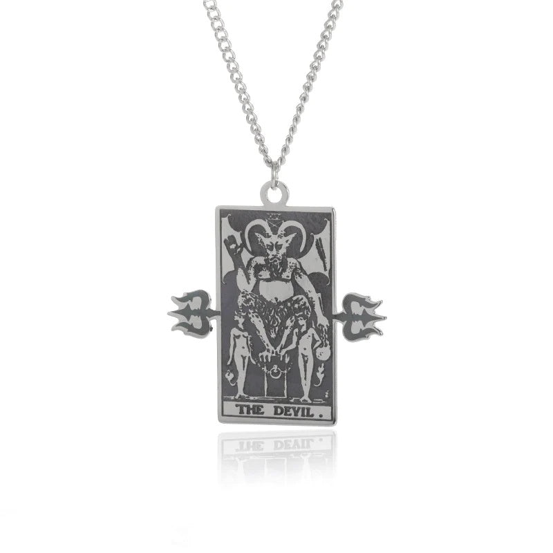 Retro Twelve Constellation Tarot Necklace