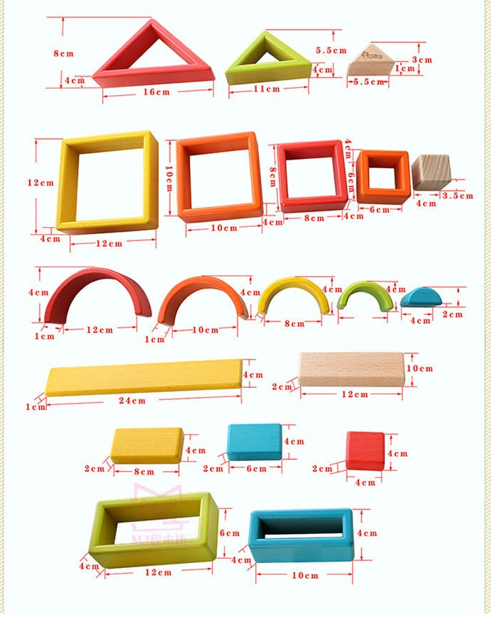 Rainbow Building Blocks Creative Baby Educational Toy