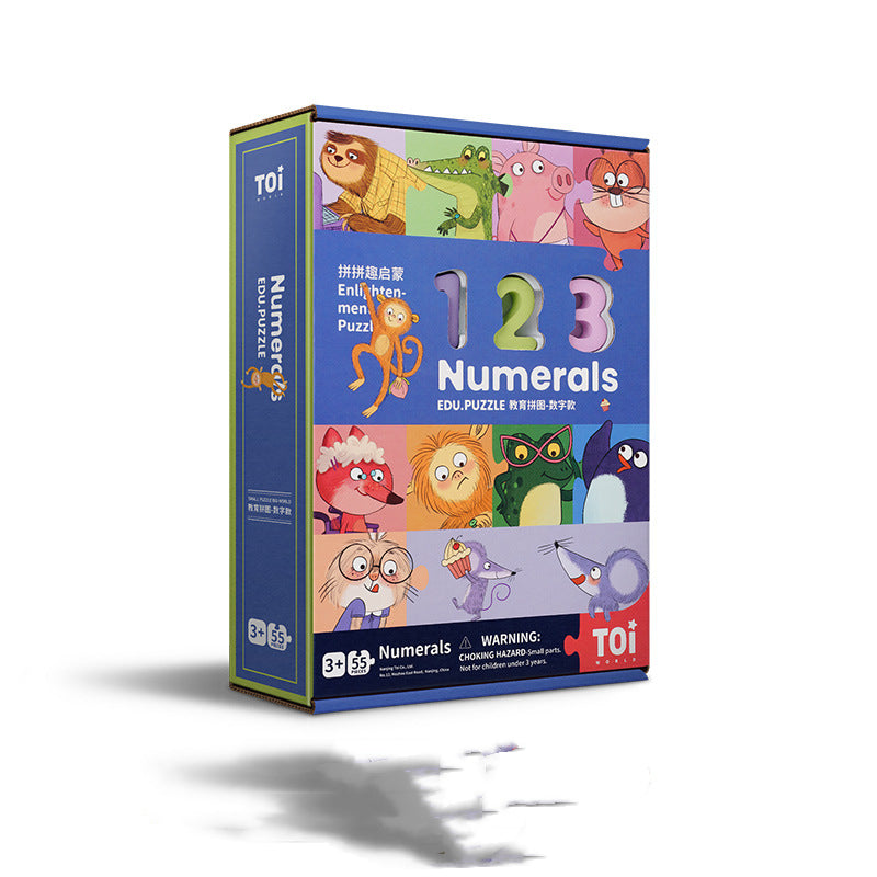 Wooden Numbers and Letters Puzzle Educational Toy