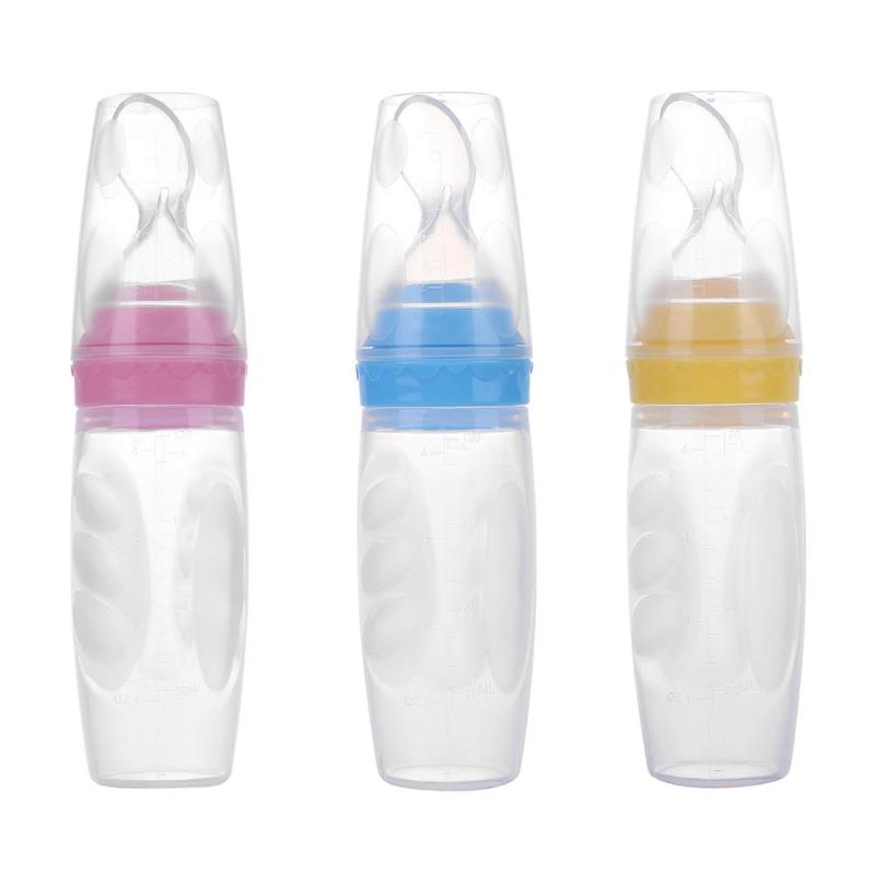 Baby Squeeze Feeding Spoon Soft Silicone