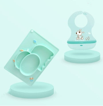 Baby Silicone Suction Bowl Cartoon Feeding Dish