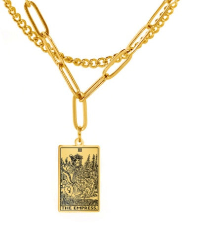 Retro Twelve Constellation Tarot Necklace