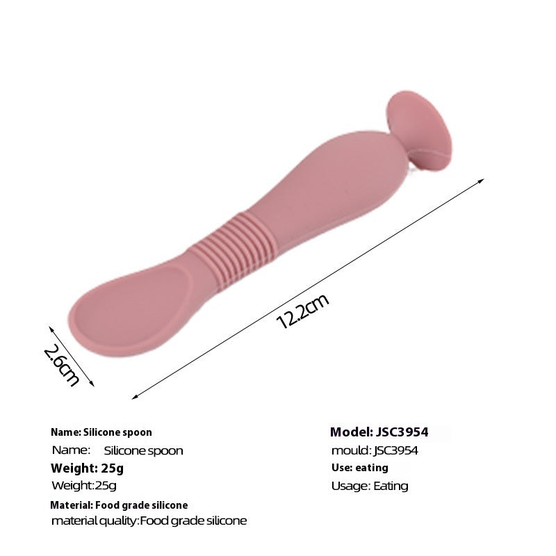 Baby Silicone Feeding Spoon Soft Head for Soup & Food
