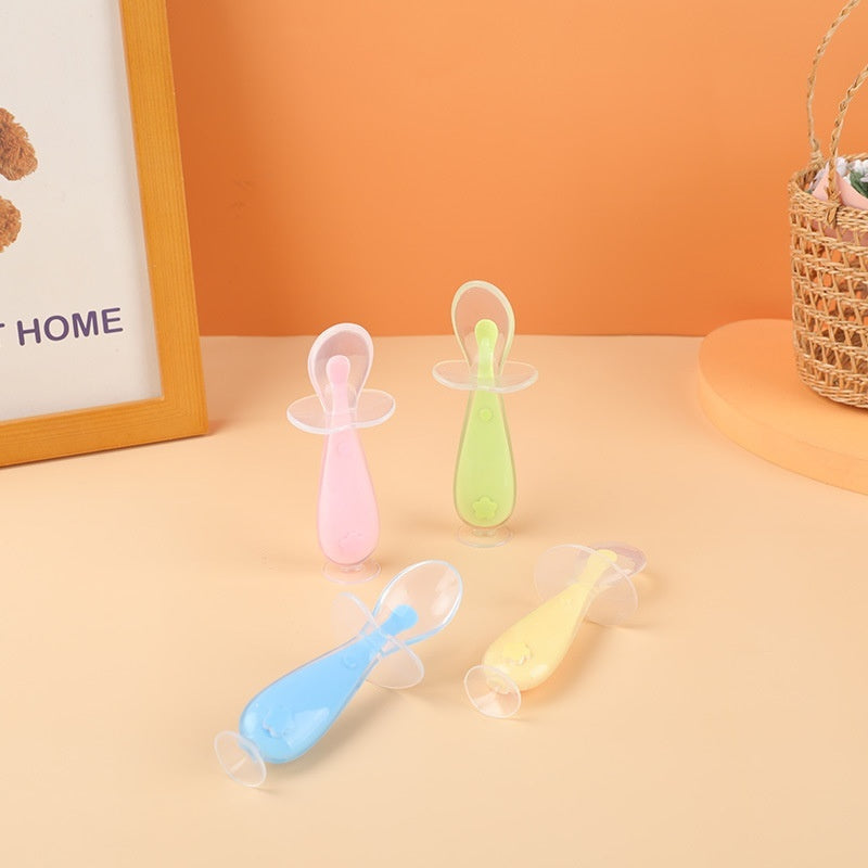 Baby Silicone Feeding Spoon Soft Head for Soup & Food