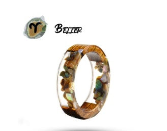 Resin Zodiac Ring
