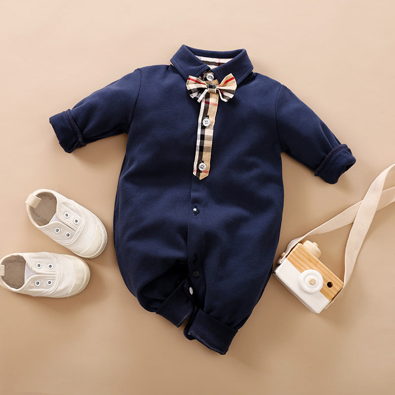 Baby Long Sleeve Gentleman Romper