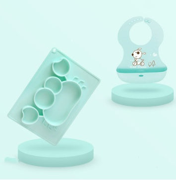 Baby Silicone Suction Bowl Cartoon Feeding Dish