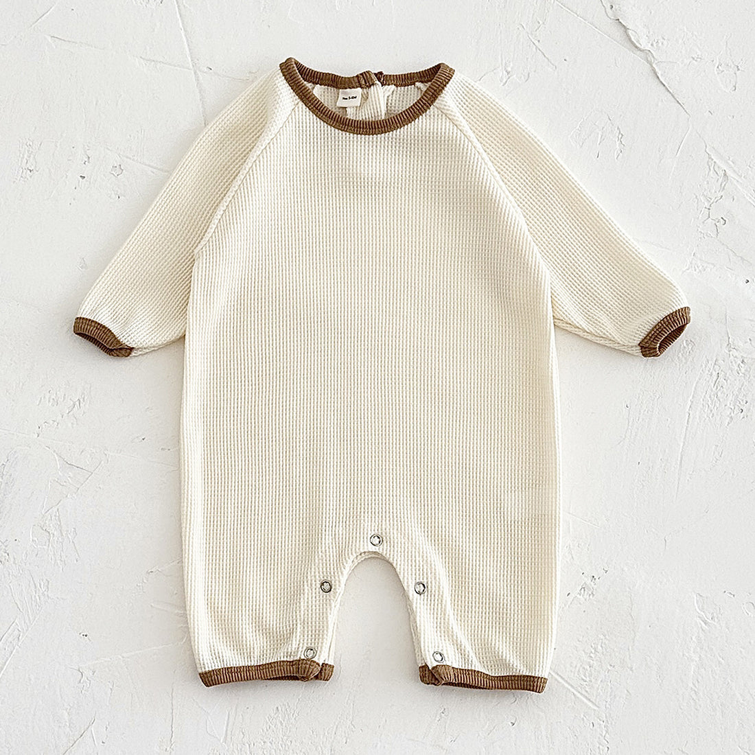 Newborn Rompers Baby Waffle Short Sleeve Rompers