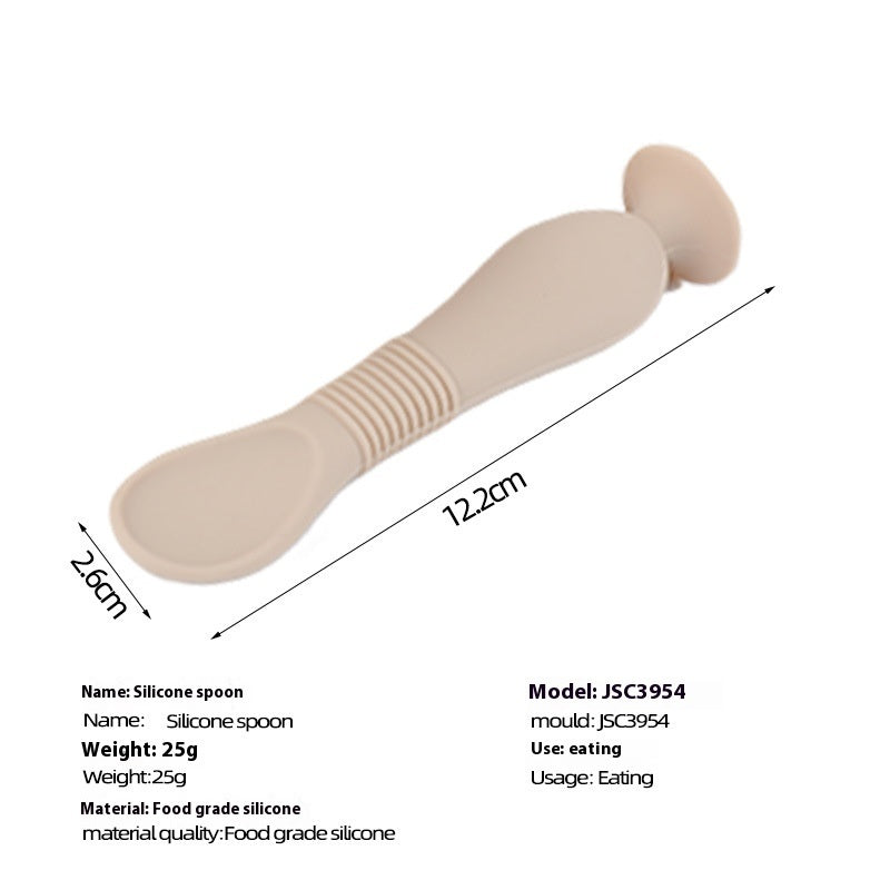 Baby Silicone Feeding Spoon Soft Head for Soup & Food