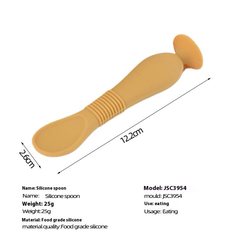 Baby Silicone Feeding Spoon Soft Head for Soup & Food