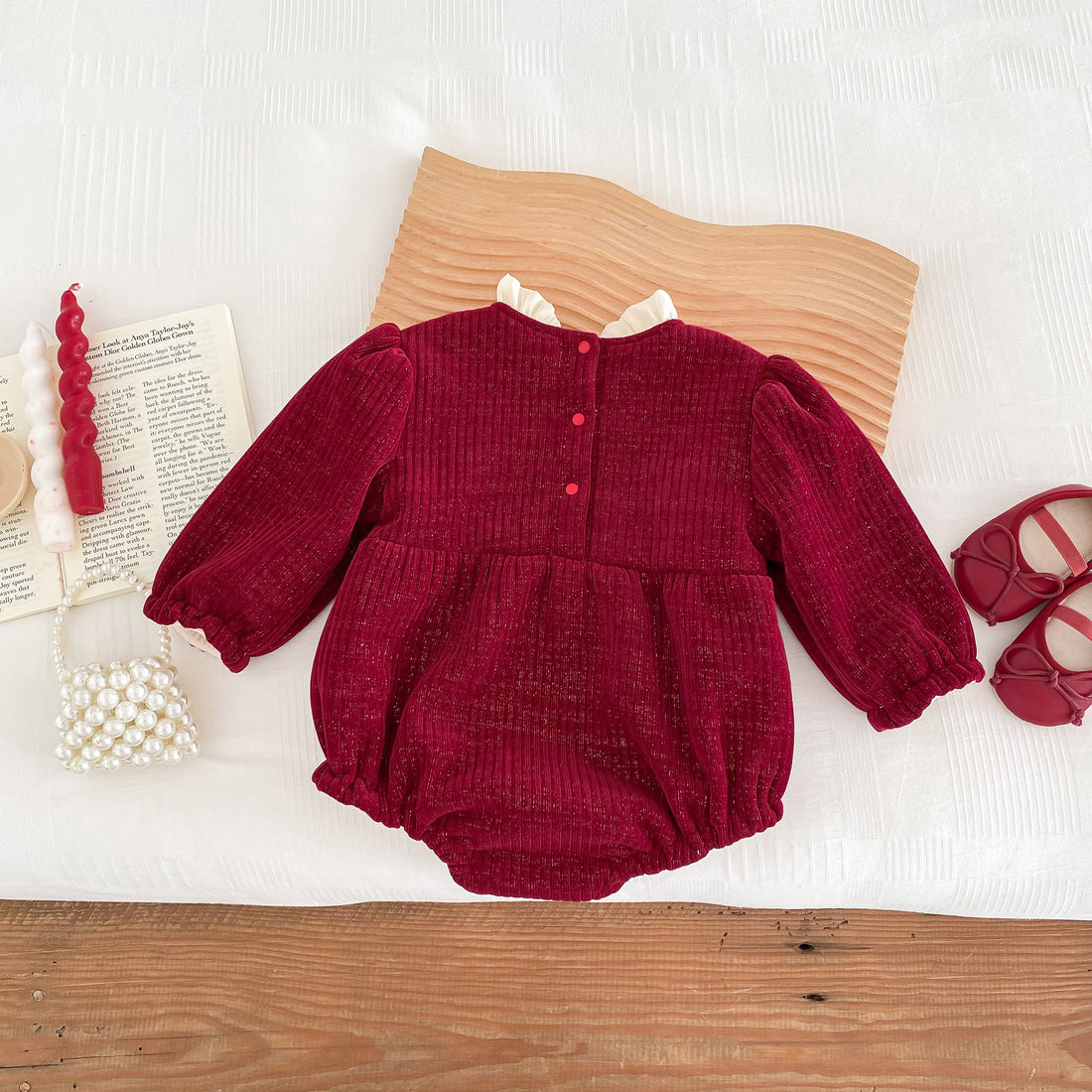 Baby Fleece-Lined Girl Romper