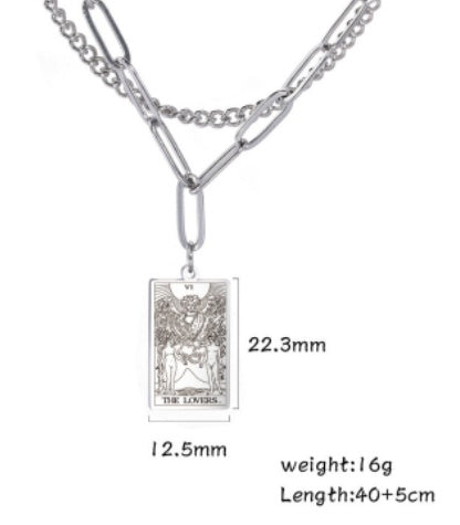 Retro Twelve Constellation Tarot Necklace