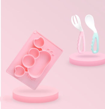 Baby Silicone Suction Bowl Cartoon Feeding Dish