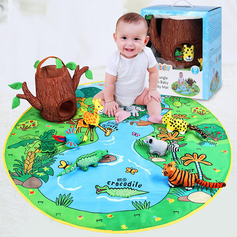 Baby Play Blanket with Early Education Animal Toys