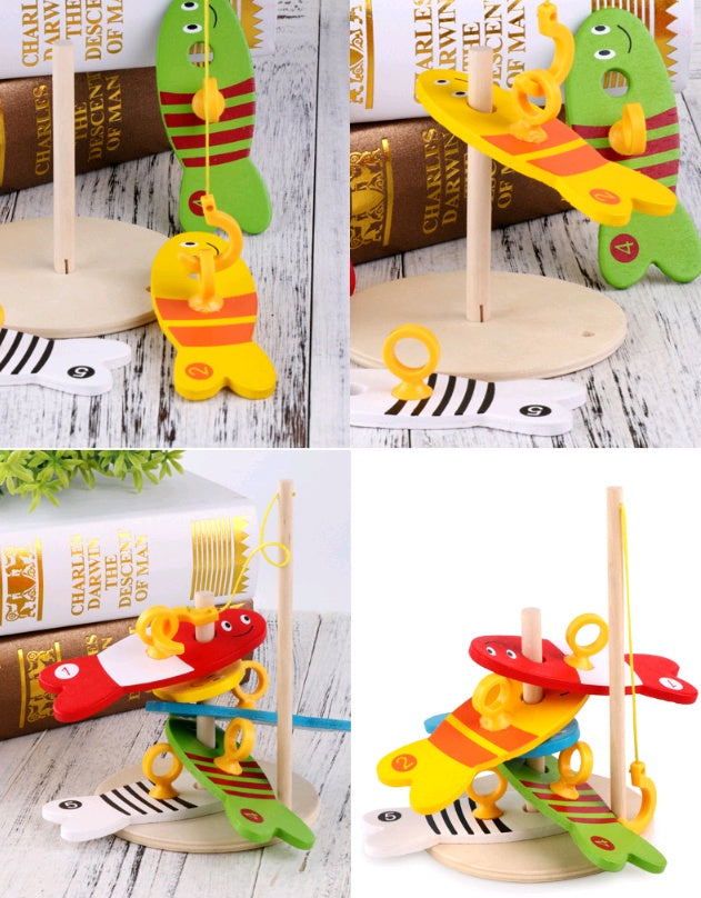 Children's Creative Wooden Fishing Toy for Early Education