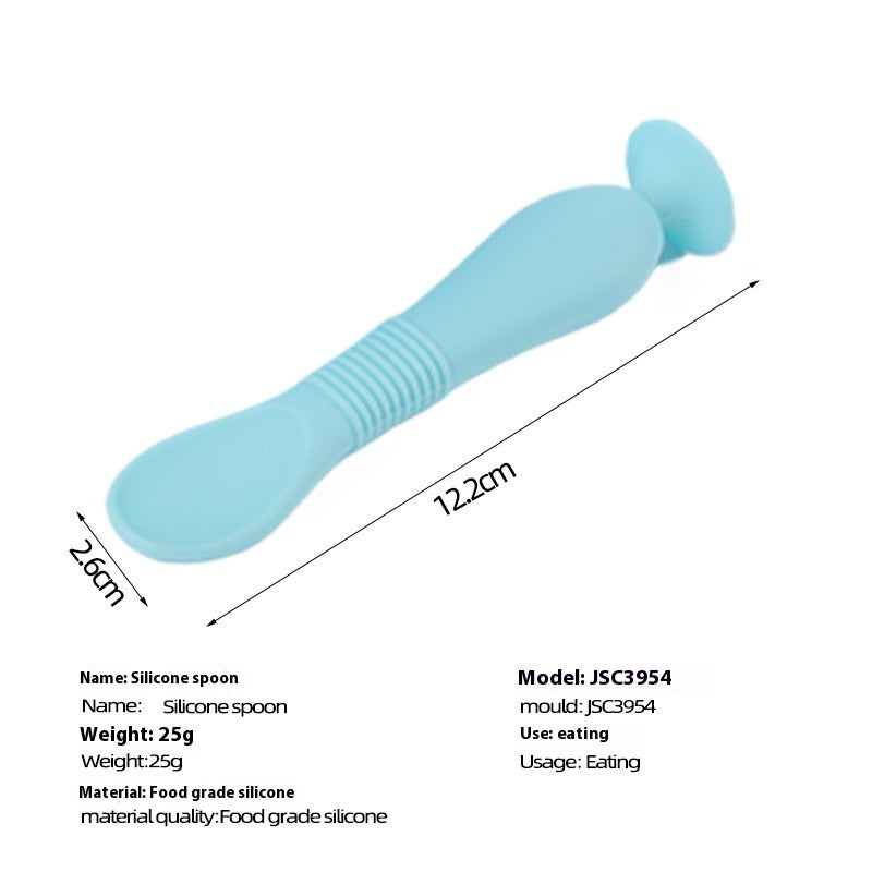 Baby Silicone Feeding Spoon Soft Head for Soup & Food