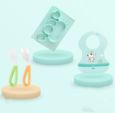 Baby Silicone Suction Bowl Cartoon Feeding Dish