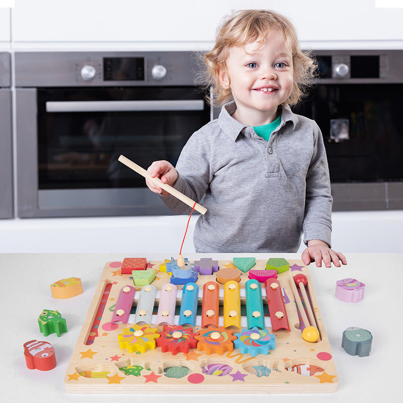 Baby Busy Board Wooden Fruit Games Toys