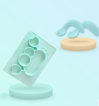 Baby Silicone Suction Bowl Cartoon Feeding Dish