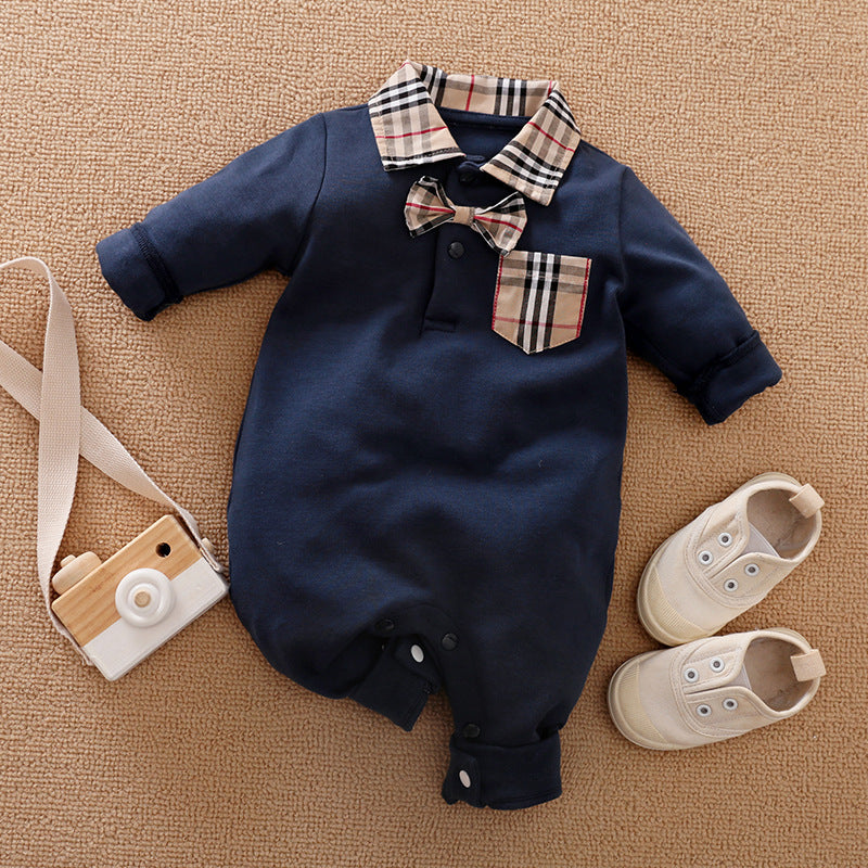 Baby Long Sleeve Gentleman Romper