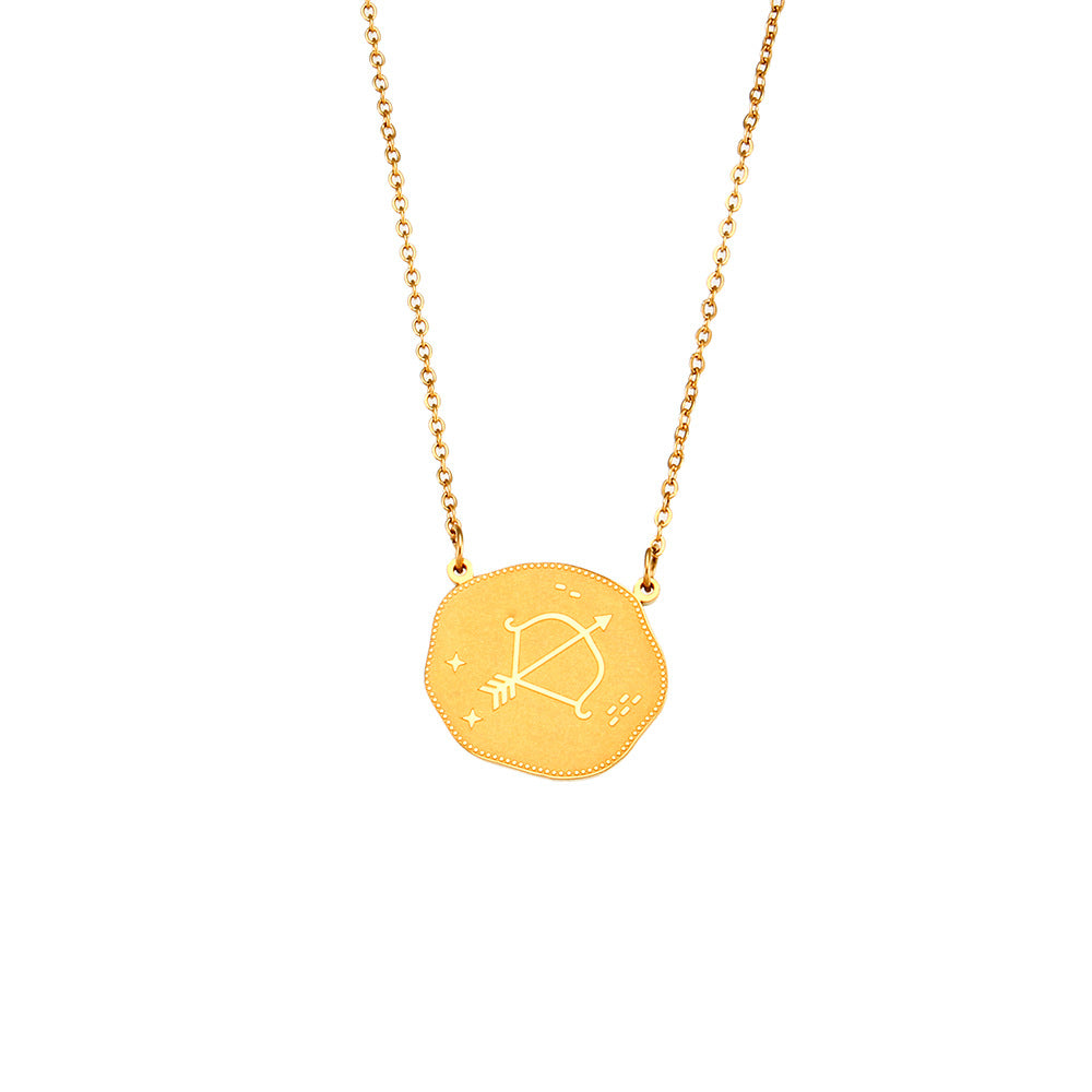 Fashion Simple Zodiac Sign Necklace Women's